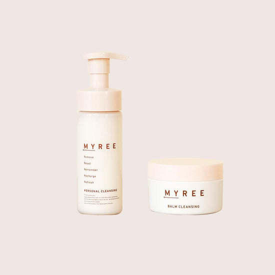 【乾燥肌オススメ】MYREEクレンジング2個セット ミルク&バーム なめらかに落とし、潤いのある素肌に導くセット - MYREE